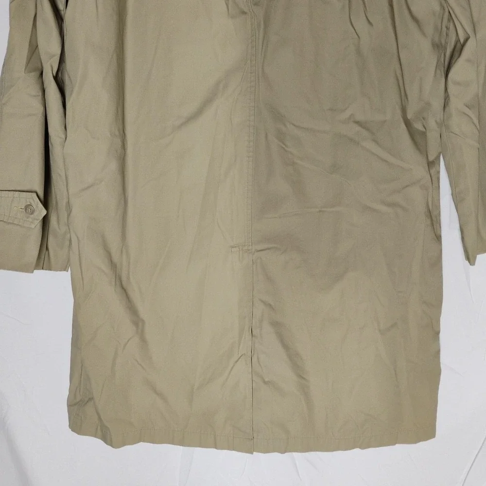 Towncraft Penneys Mens 42 Vintage Long Tan Coat Faux Fur Lined‎ Small Flaw